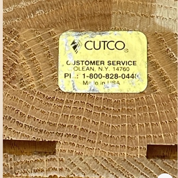 Cutco 4 Slot Gourmet Knife Block #1740 Solid Honey Oak - Block only - Picture 6 of 6